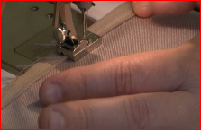 Inserting a concealed zipper